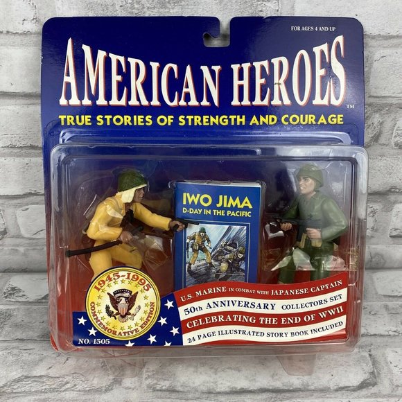 New Ventures American Heroes Iwo Jima Marine VS Japanese Soldier 1995 NOS - Picture 1 of 2